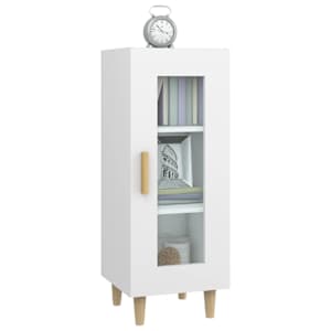 Příborník bílý s vysokým leskem 34,5x34x90 cm kompozitní dřevo - obrázek 4