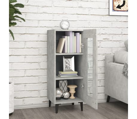 vidaXL Sideboard Betongrau 34,5x34x90 cm Holzwerkstoff
