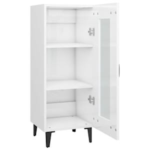 Příborník bílý s vysokým leskem 34,5x34x90 cm kompozitní dřevo - obrázek 7