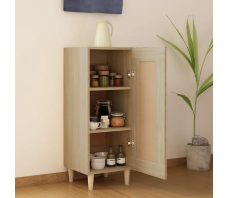 vidaXL &Scaron;oninė spintelė, ąžuolo spalvos, 34,5x34x90cm, apdirbta mediena