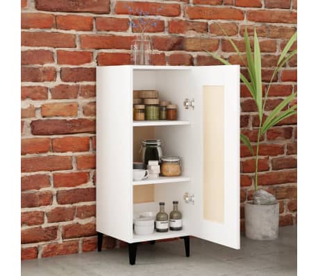 vidaXL Skjenk hvit 34,5x34x90 cm konstruert tre