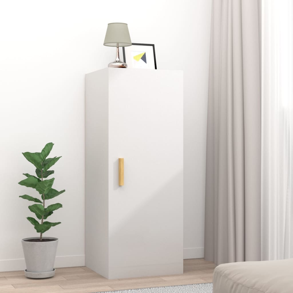 Wandschrank Hochglanz-Weiß 34,5x34x90 cm Holzwerkstoff kaufen