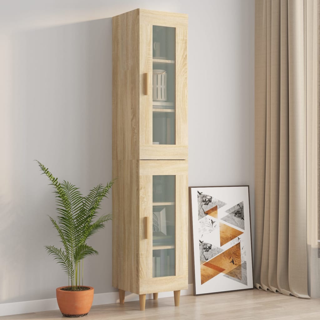 vidaXL Hanging Wall Cabinet Sonoma Oak 34.5x34x90 cm