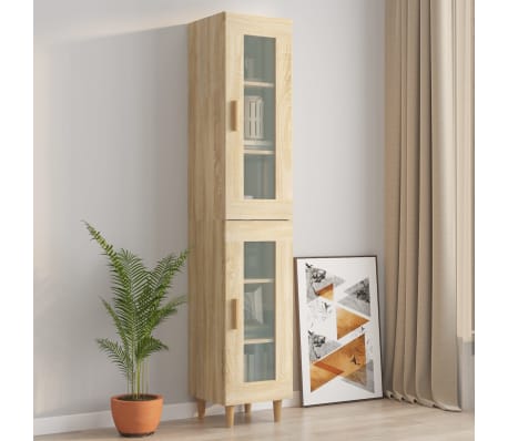 vidaXL Hanging Wall Cabinet Sonoma Oak 34.5x34x90 cm