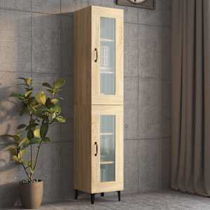 vidaXL Ντουλάπι Τοίχου Κρεμαστό Sonoma Δρυς 34,5x34x90 εκ.