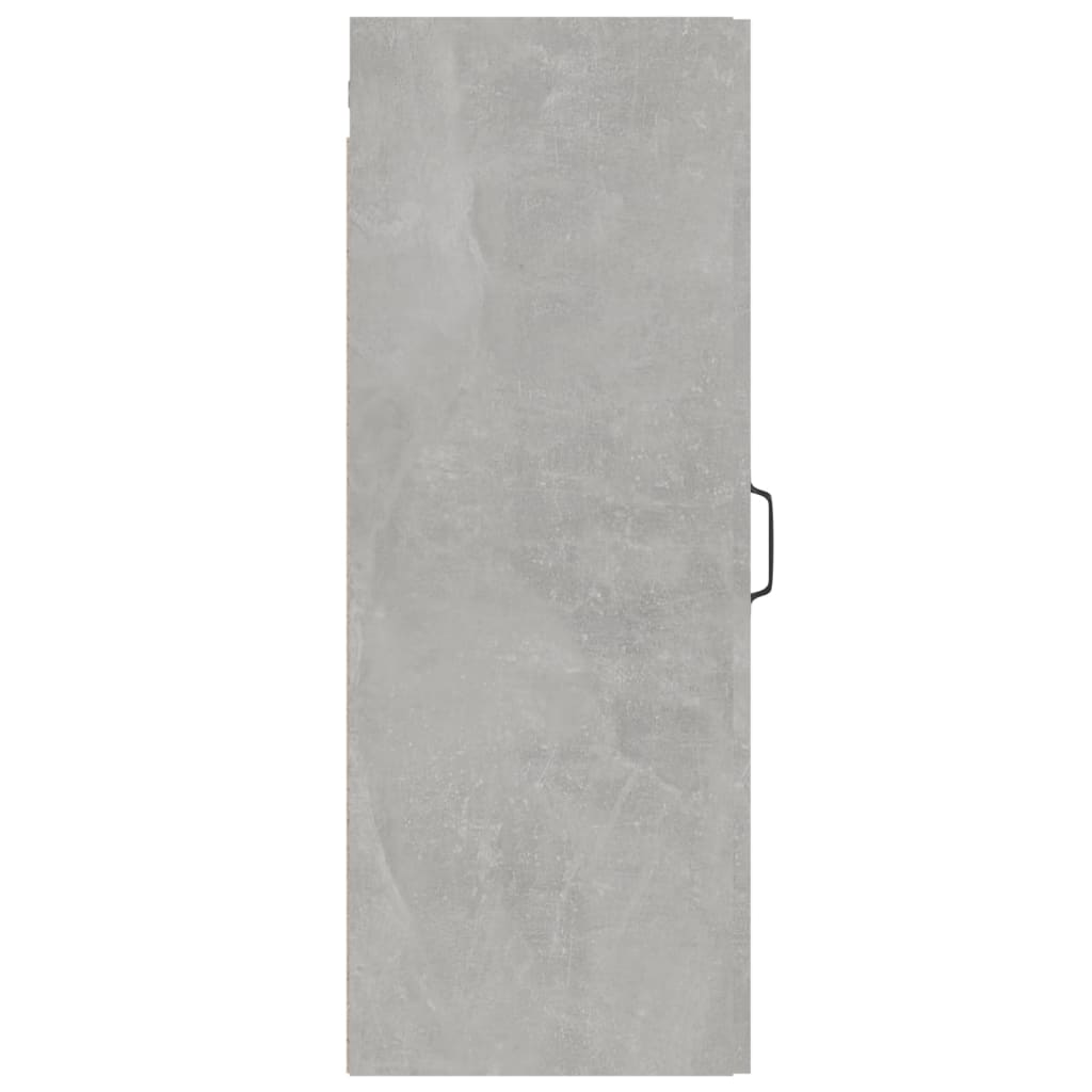 Dulap de perete suspendat, gri beton, 34,5x34x90 cm