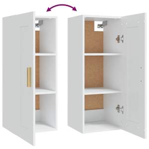 Nástěnná skříňka bílá 35 x 34 x 90 cm kompozitní dřevo - obrázek 8