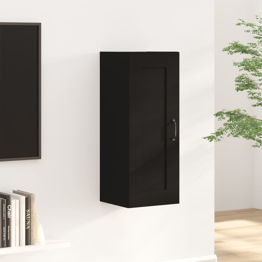 vidaXL Hanging Cabinet Black 35x34x90 cm Engineered Wood