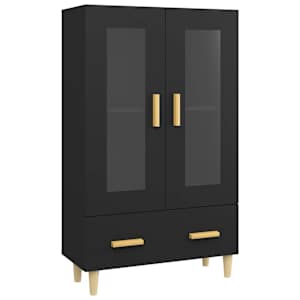 Highboard černý 70 x 31 x 115 cm kompozitní dřevo - obrázek 2