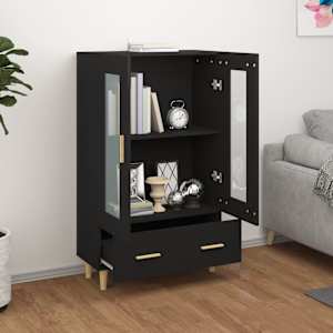 Highboard černý 70 x 31 x 115 cm kompozitní dřevo - obrázek 3