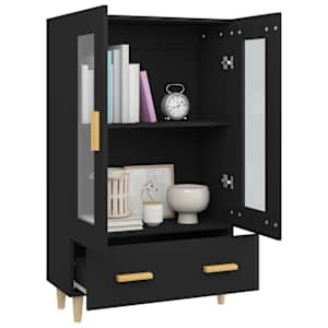Highboard černý 70 x 31 x 115 cm kompozitní dřevo - obrázek 4