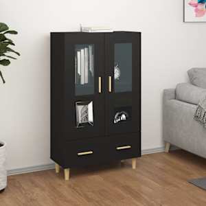 Highboard černý 70 x 31 x 115 cm kompozitní dřevo - obrázek 1