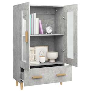 Komoda betonově šedá 70 x 31 x 115 cm kompozitní dřevo - obrázek 4