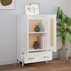 vidaXL Highboard hvit 70x31x115 cm konstruert tre