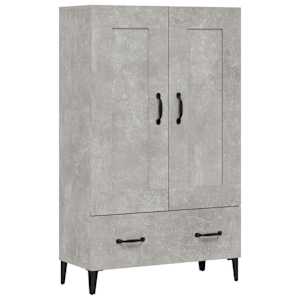 Komoda betonově šedá 70 x 31 x 115 cm kompozitní dřevo - obrázek 2