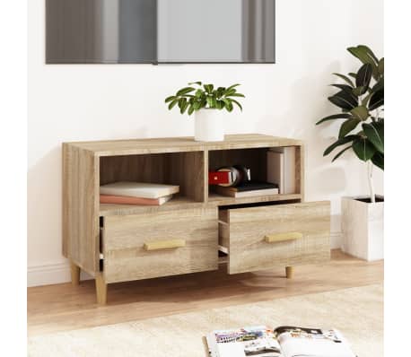 vidaXL Televizoriaus spintelė, ąžuolo, 80x36x50cm, apdirbta mediena