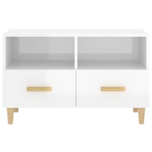 TV skříňka bílá s vysokým leskem 80x36x50 cm kompozitní dřevo - obrázek 7