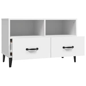 TV skříňka bílá 80 x 36 x 50 cm kompozitní dřevo - obrázek 7