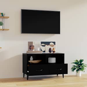 TV skříňka černá 80 x 36 x 50 cm kompozitní dřevo - obrázek 3