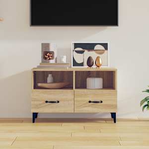TV skříňka dub sonoma 80 x 36 x 50 cm kompozitní dřevo - obrázek 1