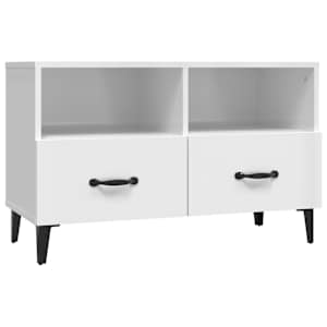 TV skříňka bílá s vysokým leskem 80x36x50 cm kompozitní dřevo - obrázek 2