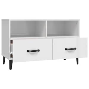 TV skříňka bílá s vysokým leskem 80x36x50 cm kompozitní dřevo - obrázek 7