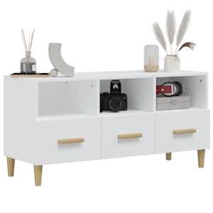 TV skříňka bílá 102 x 36 x 50 cm kompozitní dřevo - obrázek 4