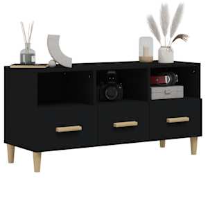 TV skříňka černá 102 x 36 x 50 cm kompozitní dřevo - obrázek 4