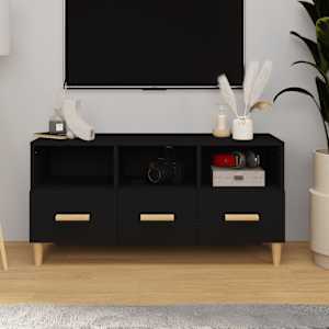 TV skříňka černá 102 x 36 x 50 cm kompozitní dřevo - obrázek 1