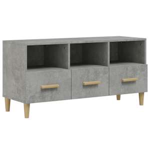 TV skříňka betonově šedá 102 x 36 x 50 cm kompozitní dřevo - obrázek 2