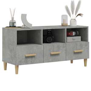 TV skříňka betonově šedá 102 x 36 x 50 cm kompozitní dřevo - obrázek 4