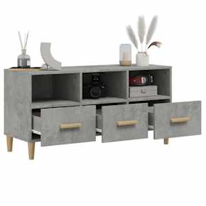 TV skříňka betonově šedá 102 x 36 x 50 cm kompozitní dřevo - obrázek 5