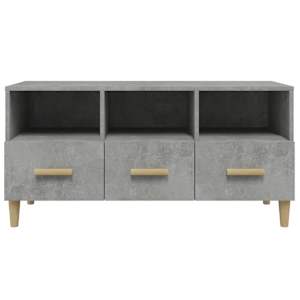 TV skříňka betonově šedá 102 x 36 x 50 cm kompozitní dřevo - obrázek 6