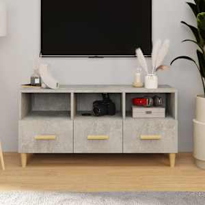 TV skříňka betonově šedá 102 x 36 x 50 cm kompozitní dřevo - obrázek 1