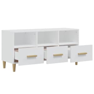 TV skříňka bílá s vysokým leskem 102x36x50 cm kompozitní dřevo - obrázek 7