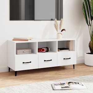 TV skříňka bílá 102 x 35 x 50 cm kompozitní dřevo - obrázek 1