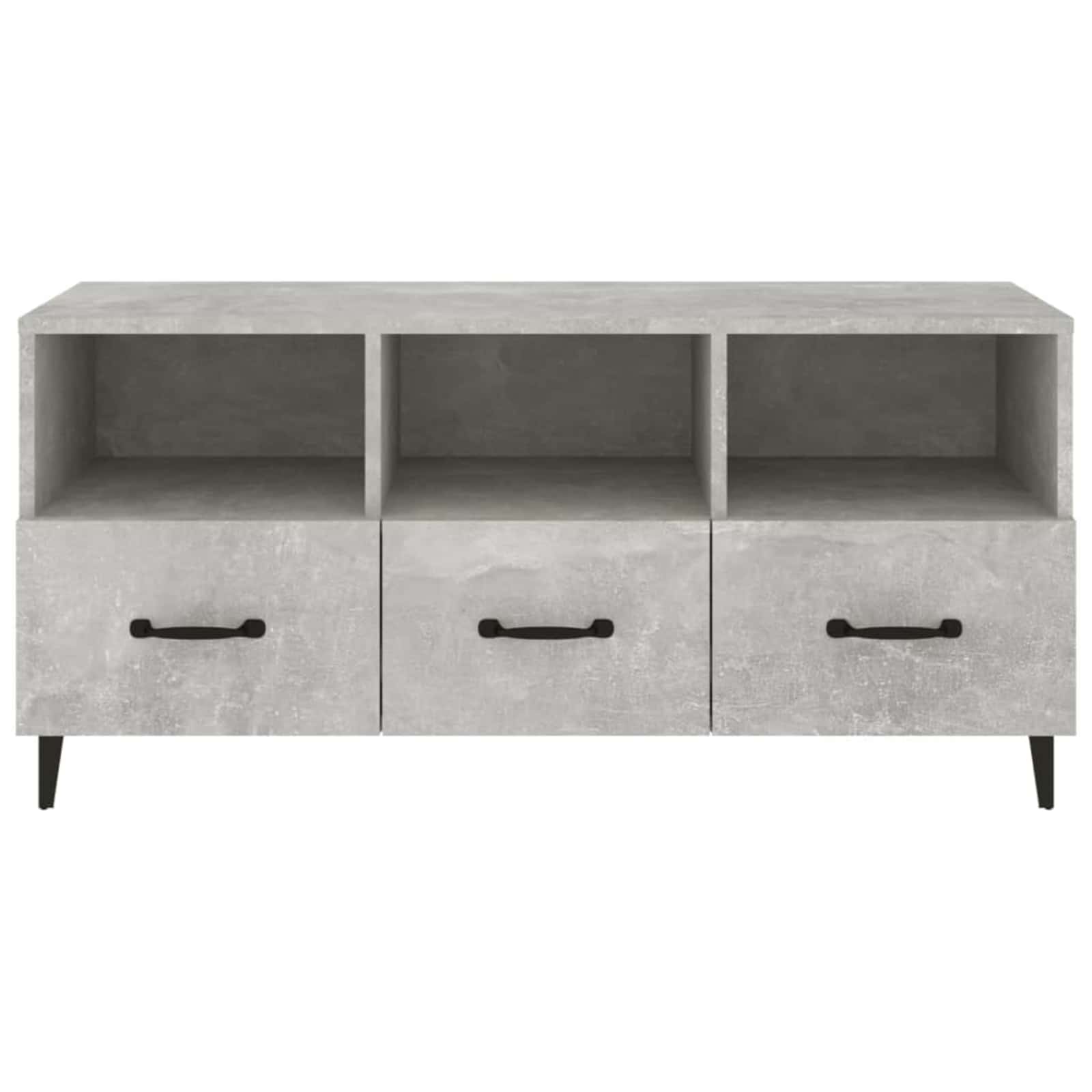 vidaXL Tv-meubel 102x35x50 cm bewerkt hout betongrijs grijs, foto 3