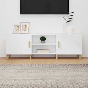 TV skříňka bílá 150 x 30 x 50 cm kompozitní dřevo