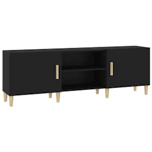 TV skříňka černá 150 x 30 x 50 cm kompozitní dřevo - obrázek 2