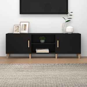TV skříňka černá 150 x 30 x 50 cm kompozitní dřevo - obrázek 1