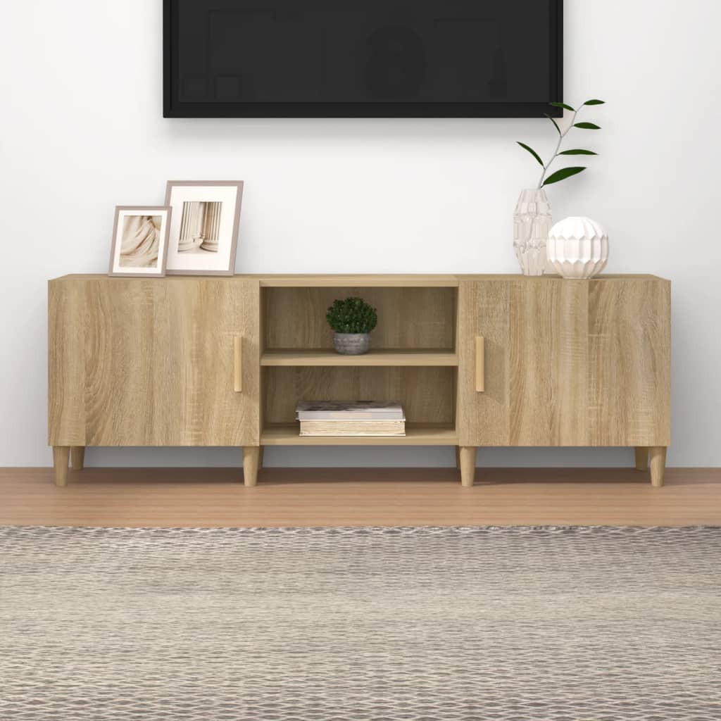 vidaXL tv-bord 150x30x50 cm konstrueret træ sonoma-eg