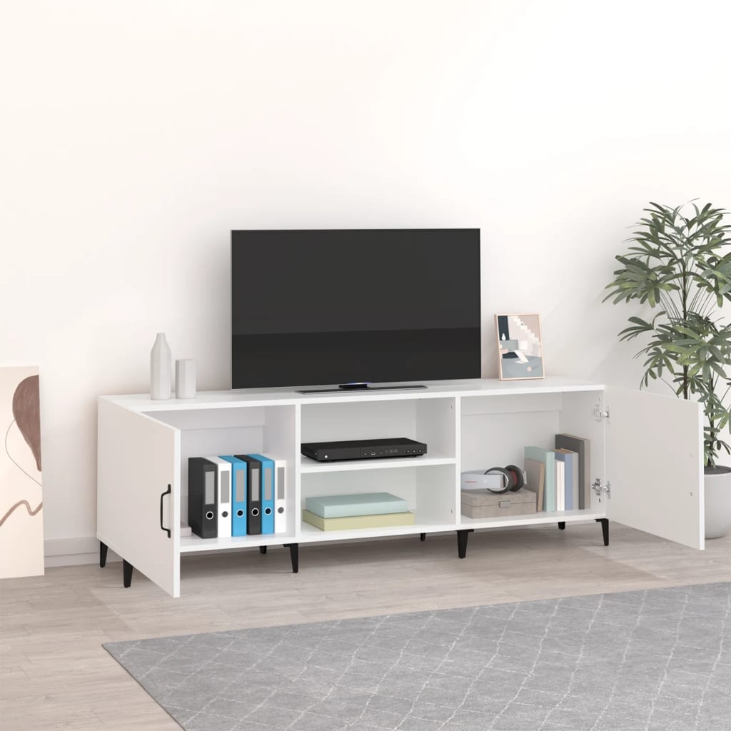 vidaXL TV-taso valkoinen 150x30x50 cm tekninen puu