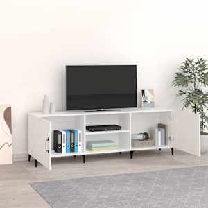 TV skříňka bílá 150 x 30 x 50 cm kompozitní dřevo - obrázek 3
