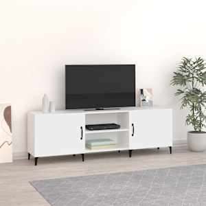 TV skříňka bílá 150 x 30 x 50 cm kompozitní dřevo