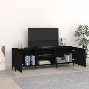 TV skříňka černá 150 x 30 x 50 cm kompozitní dřevo - obrázek 3