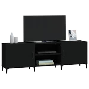 TV skříňka černá 150 x 30 x 50 cm kompozitní dřevo - obrázek 4