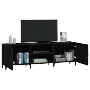 TV skříňka černá 150 x 30 x 50 cm kompozitní dřevo - obrázek 5