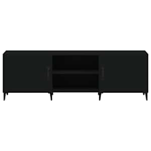 TV skříňka černá 150 x 30 x 50 cm kompozitní dřevo - obrázek 6