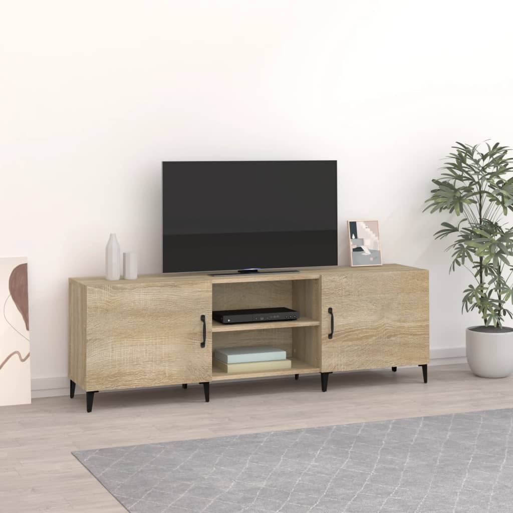 Televizoriaus spintelė, ąžuolo, 150x30x50cm, apdirbta mediena | Stepinfit