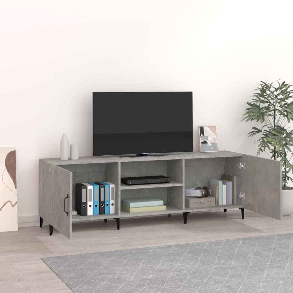 Televizoriaus spintelė, betono pilka, 150x30x50cm, mediena | Stepinfit
